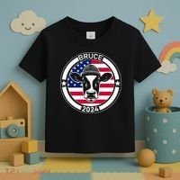 Funny Bruce The Cow Head Bruce For President 2024 Toddler T-Shirt thumb 3