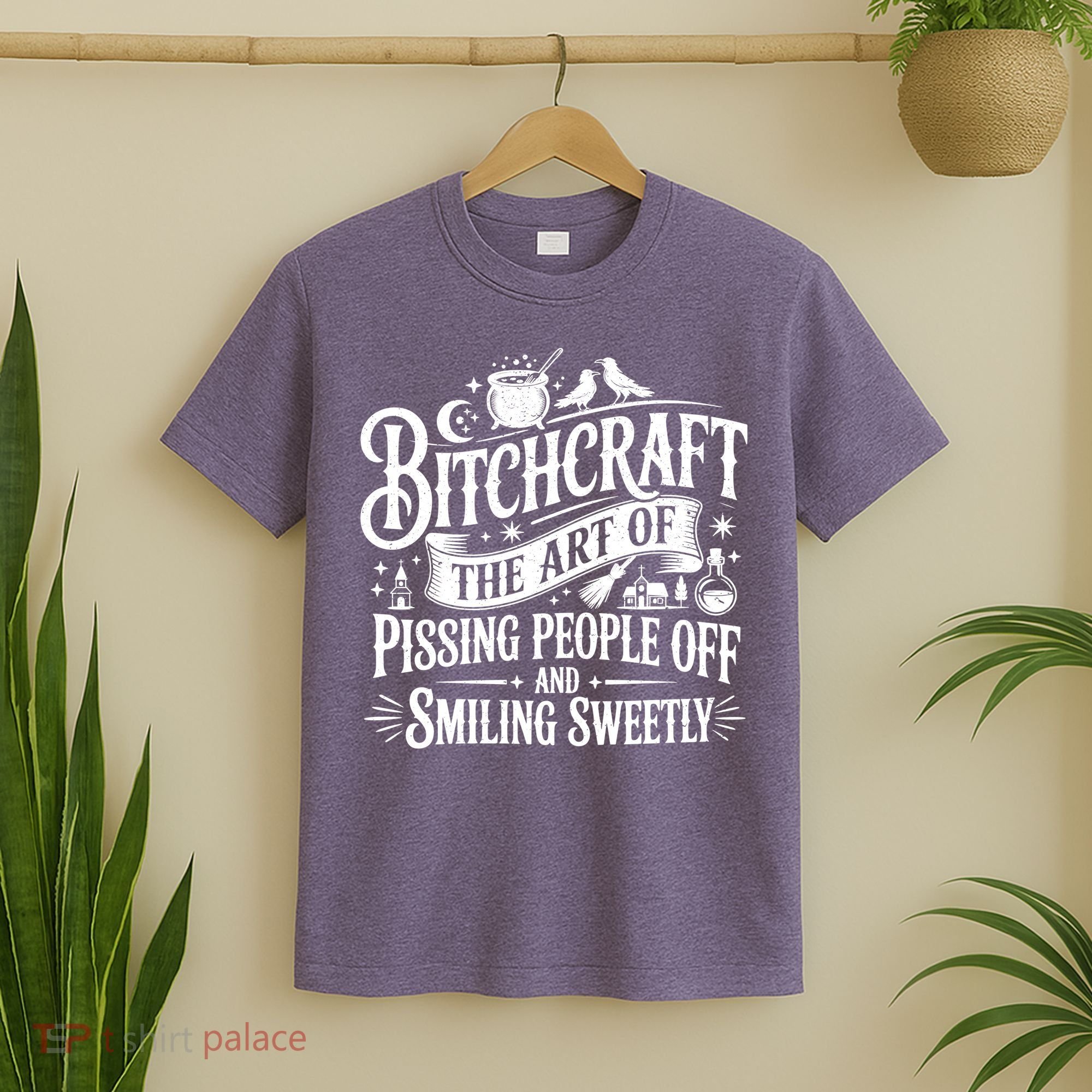 Funny Bitchcraft The Art Of Pissing People Off And Smiling Sweetly T-Shirt