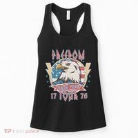 Freedom Born To Be Free 4th Of July 1776 Eagle Usa Flag Women's Tank Top thumb 0