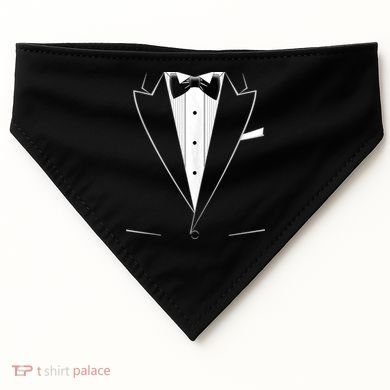Funny Black Tuxedo And White USA-Made Doggie Bandana