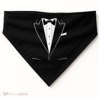 Funny Black Tuxedo And White USA-Made Doggie Bandana thumb 0