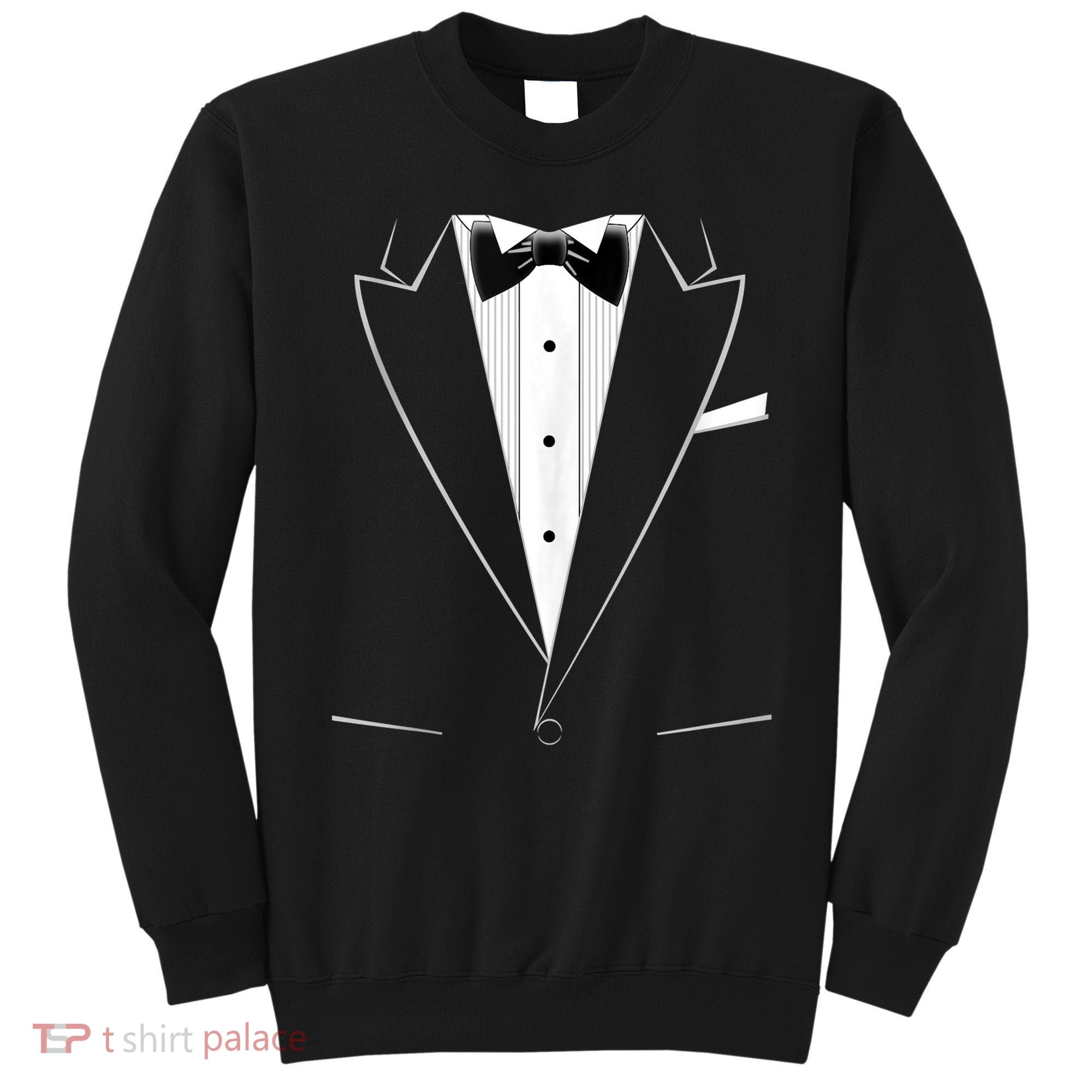 Funny Black Tuxedo And White Sweatshirt
