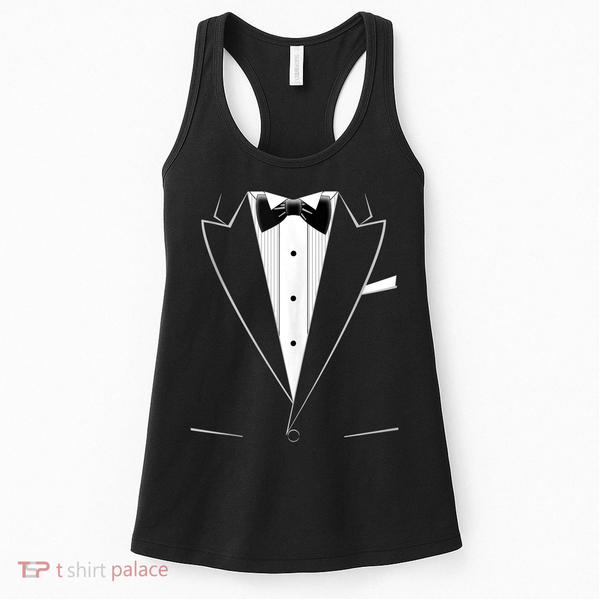 Funny Black Tuxedo And White Women's Tank Top