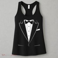 Funny Black Tuxedo And White Women's Tank Top thumb 3