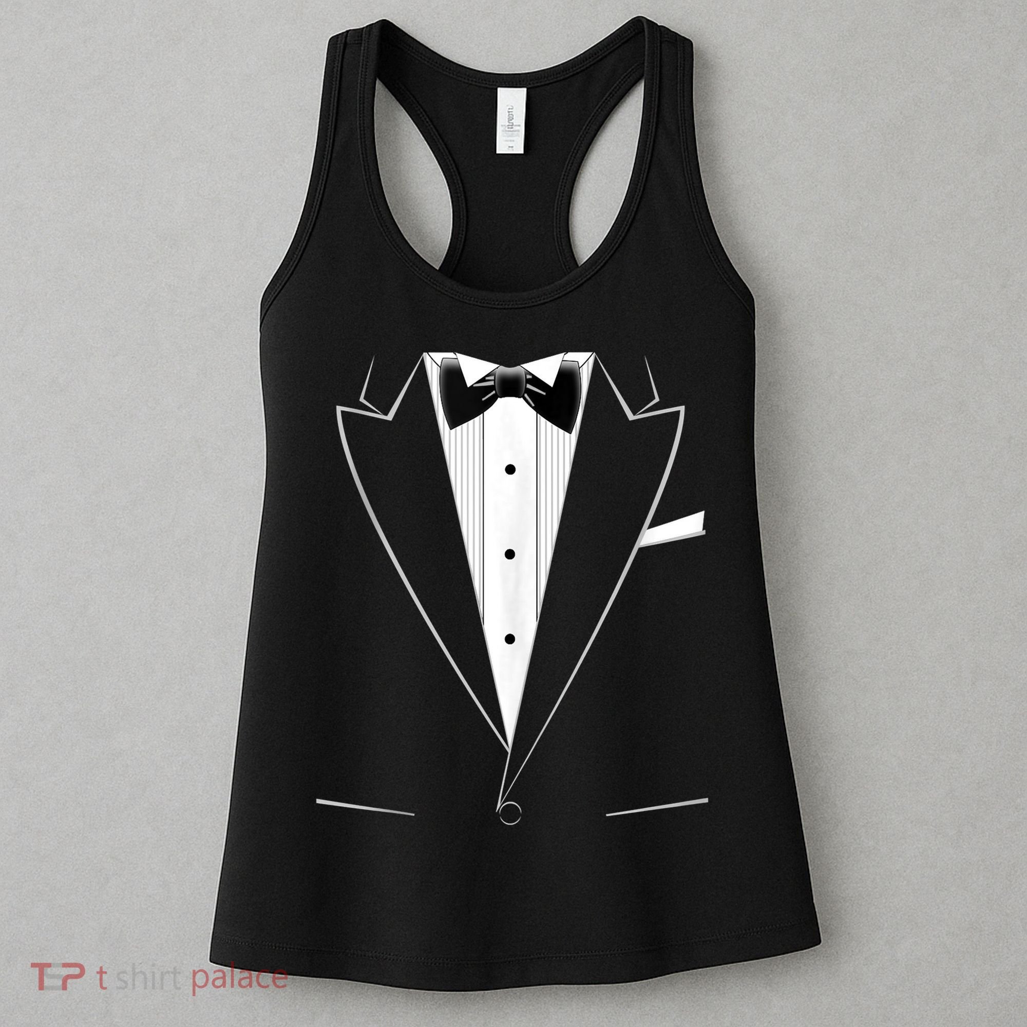 Funny Black Tuxedo And White Women's Tank Top