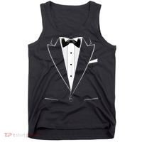 Funny Black Tuxedo And White Tank Top thumb 0