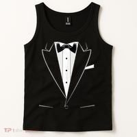 Funny Black Tuxedo And White Tank Top thumb 2