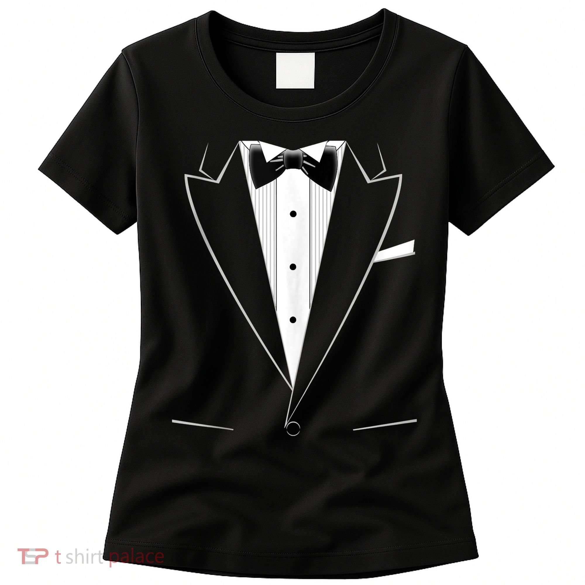 Funny Black Tuxedo And White Women's T-Shirt