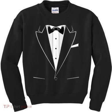 Funny Black Tuxedo And White Kids Sweatshirt