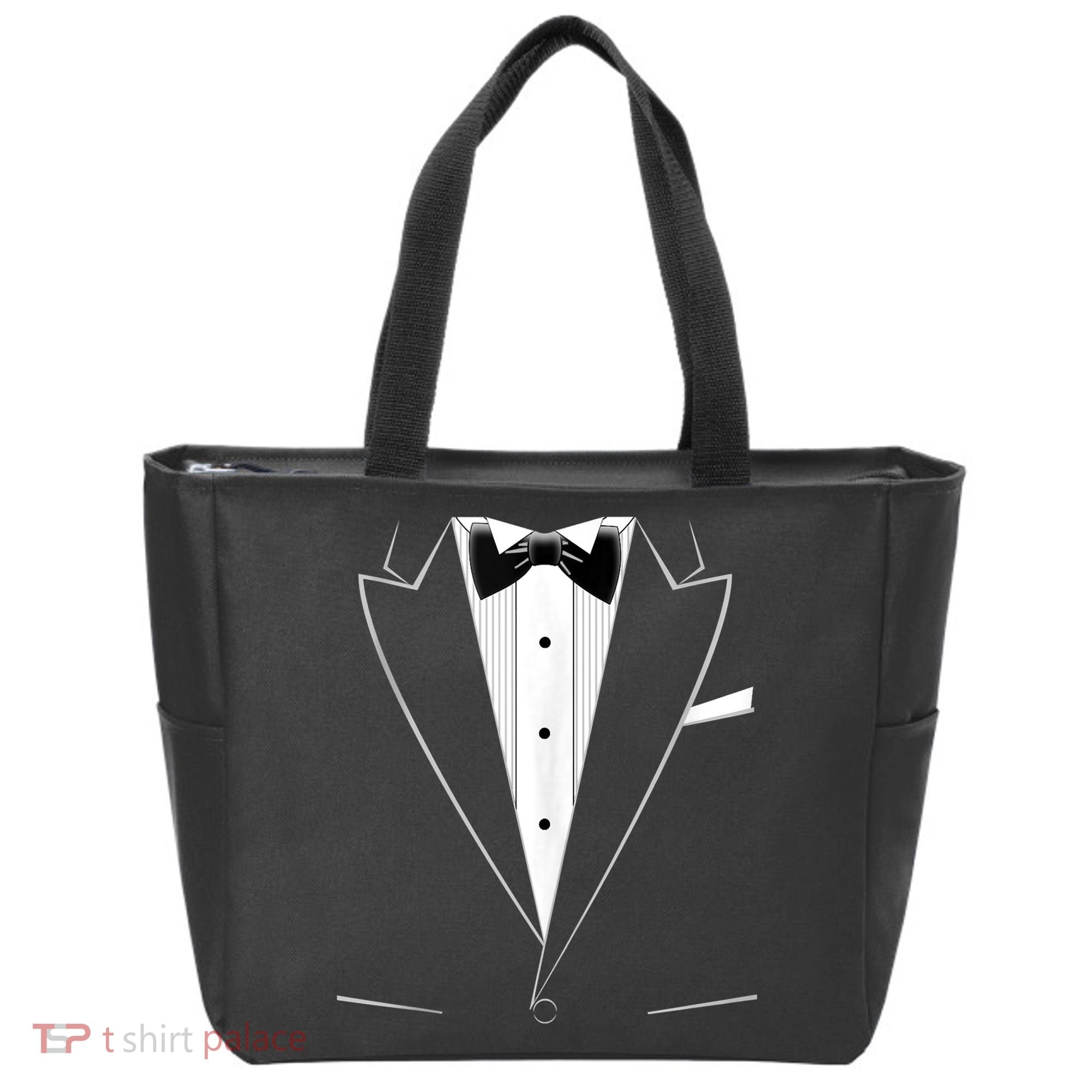 Funny Black Tuxedo And White Tote Bag