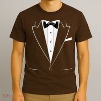 Funny Black Tuxedo And White T-Shirt thumb 3