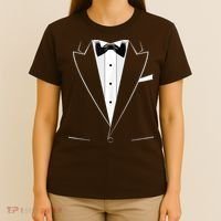Funny Black Tuxedo And White T-Shirt thumb 4
