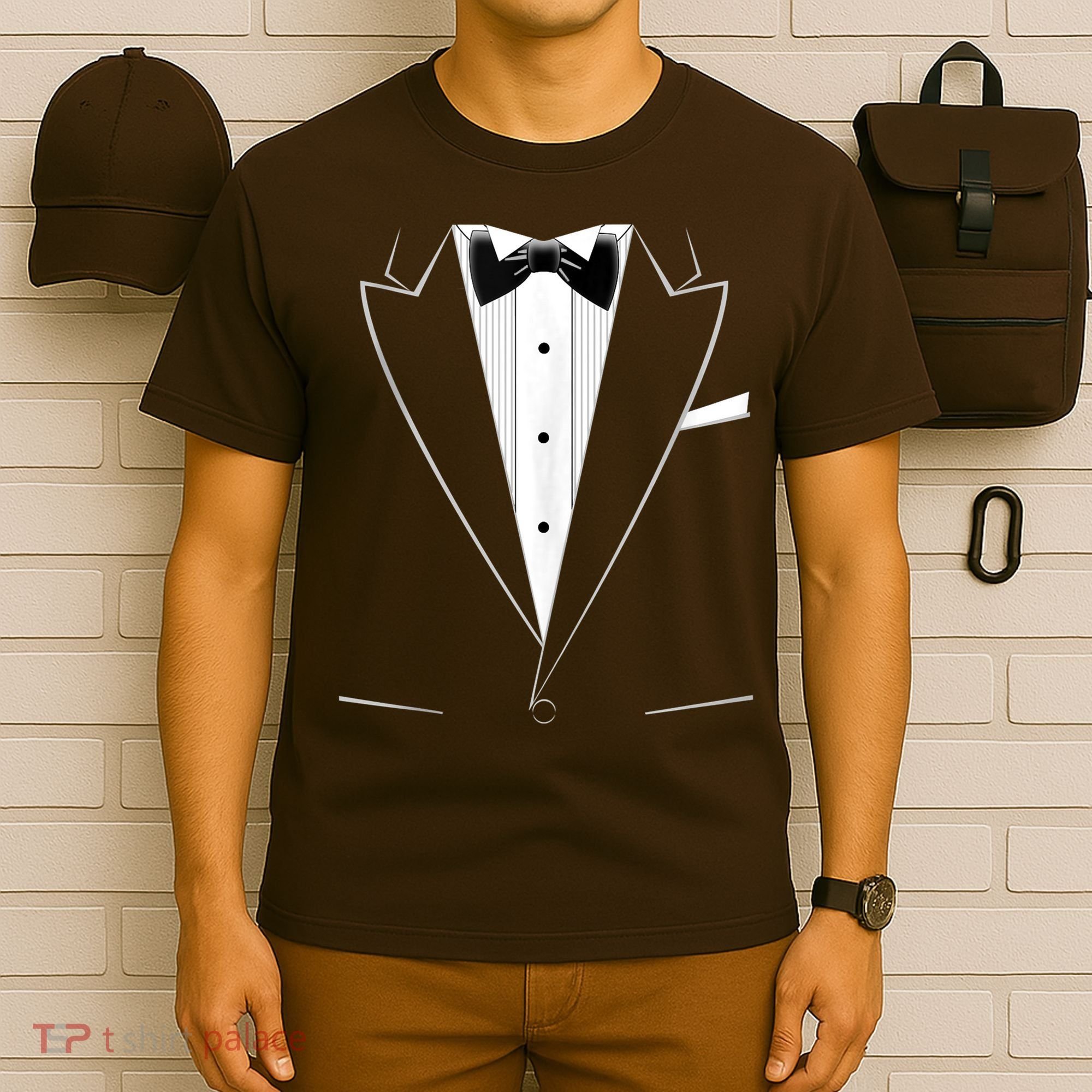 Funny Black Tuxedo And White T-Shirt