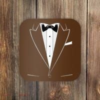 Funny Black Tuxedo And White Coaster thumb 0