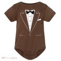 Funny Black Tuxedo And White Baby Bodysuit thumb 0