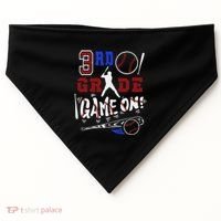 Funny Back To School Baseball Third Grade 3rd Grade Gift USA-Made Doggie Bandana thumb 0
