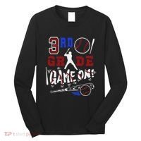Funny Back To School Baseball Third Grade 3rd Grade Gift Long Sleeve Shirt thumb 0