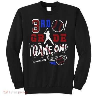 Funny Back To School Baseball Third Grade 3rd Grade Gift Sweatshirt