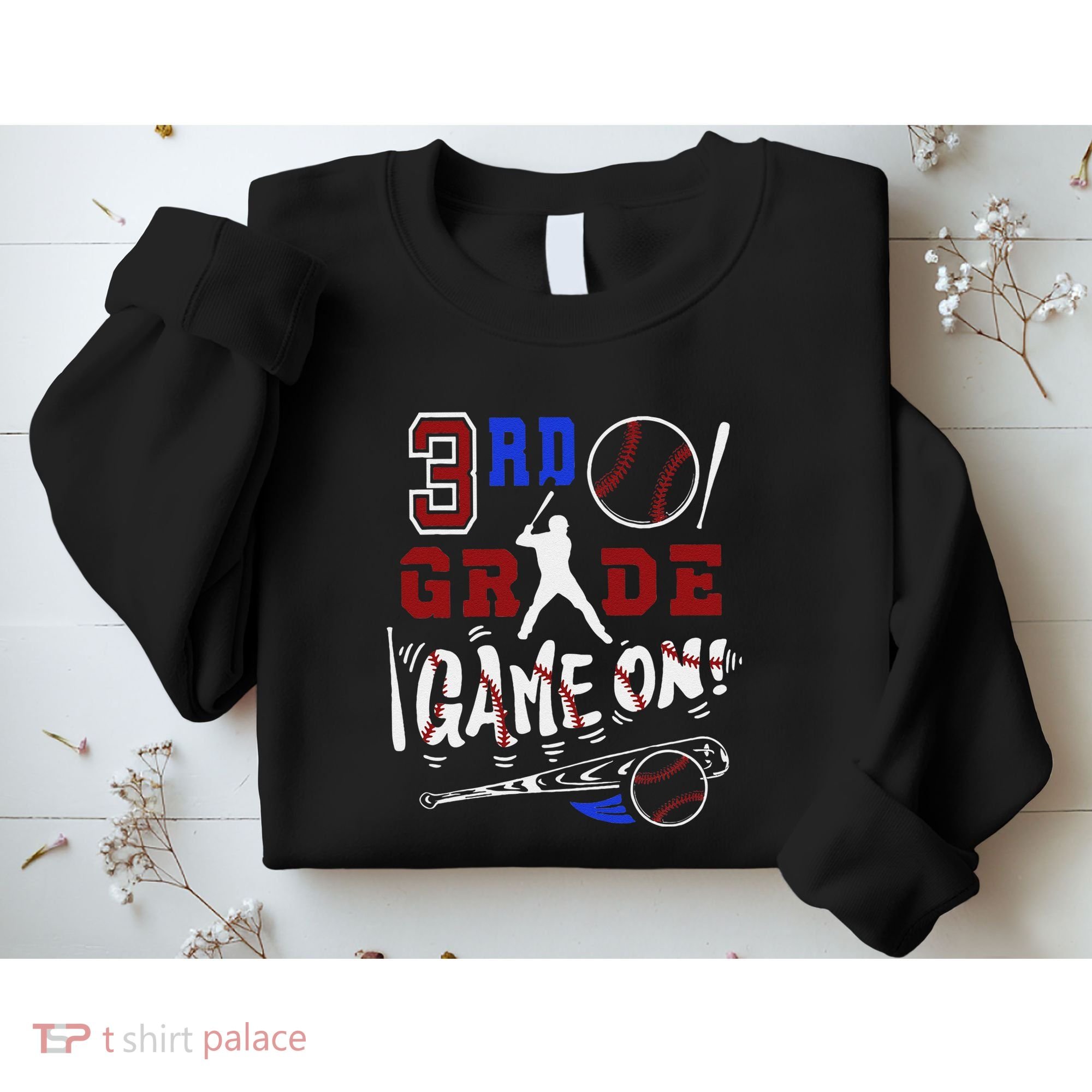 Funny Back To School Baseball Third Grade 3rd Grade Gift Sweatshirt