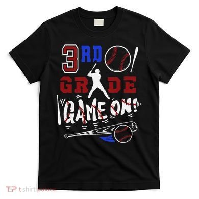 Funny Back To School Baseball Third Grade 3rd Grade Gift T-Shirt