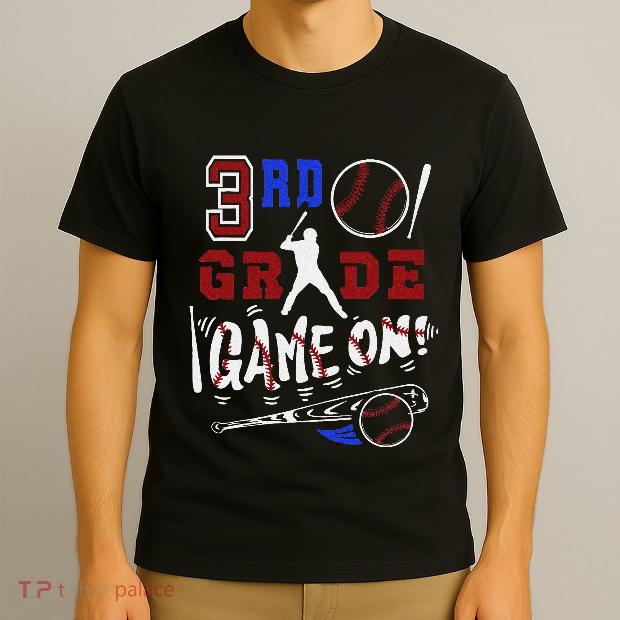 Funny Back To School Baseball Third Grade 3rd Grade Gift T-Shirt