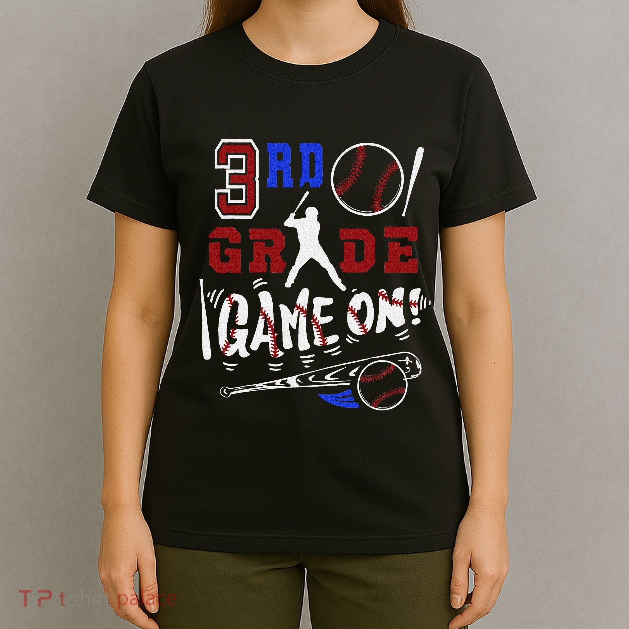 Funny Back To School Baseball Third Grade 3rd Grade Gift T-Shirt