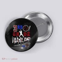 Funny Back To School Baseball Third Grade 3rd Grade Gift Button thumb 0