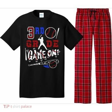 Funny Back To School Baseball Third Grade 3rd Grade Gift Pajama Set