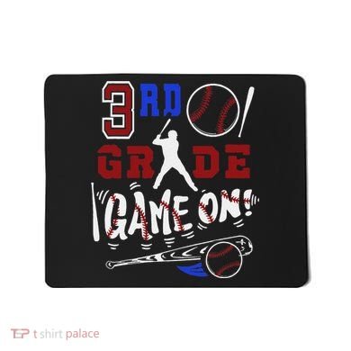 Funny Back To School Baseball Third Grade 3rd Grade Gift Mousepad