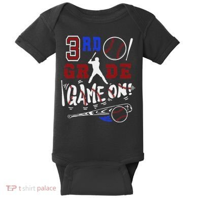 Funny Back To School Baseball Third Grade 3rd Grade Gift Baby Bodysuit
