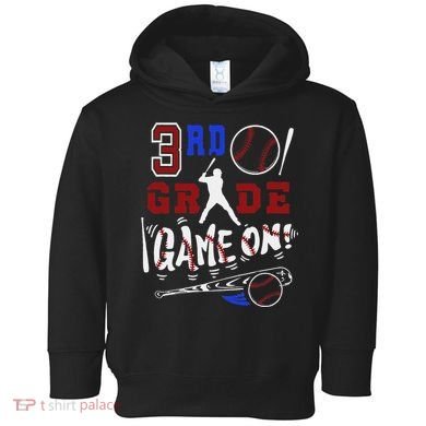 Funny Back To School Baseball Third Grade 3rd Grade Gift Toddler Hoodie