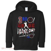 Funny Back To School Baseball Third Grade 3rd Grade Gift Toddler Hoodie thumb 0