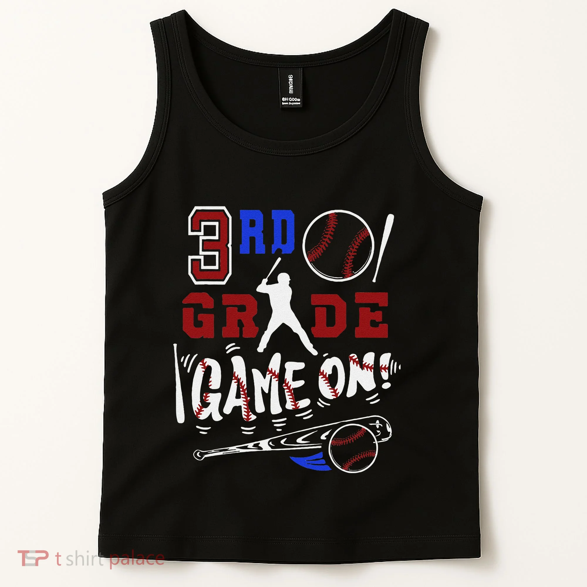 Funny Back To School Baseball Third Grade 3rd Grade Gift Tank Top