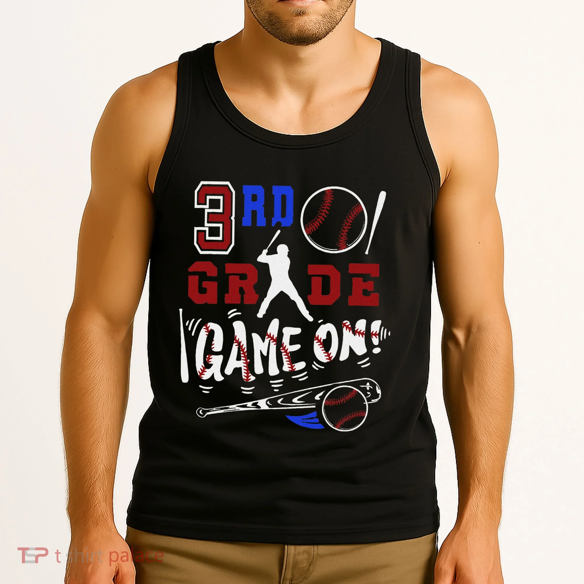 Funny Back To School Baseball Third Grade 3rd Grade Gift Tank Top