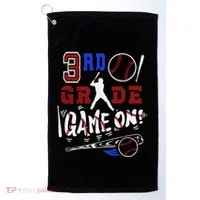 Funny Back To School Baseball Third Grade 3rd Grade Gift Golf Towel thumb 0