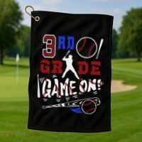 Funny Back To School Baseball Third Grade 3rd Grade Gift Golf Towel thumb 1