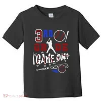 Funny Back To School Baseball Third Grade 3rd Grade Gift Toddler T-Shirt thumb 0