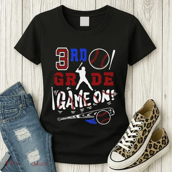 Funny Back To School Baseball Third Grade 3rd Grade Gift Women's T-Shirt