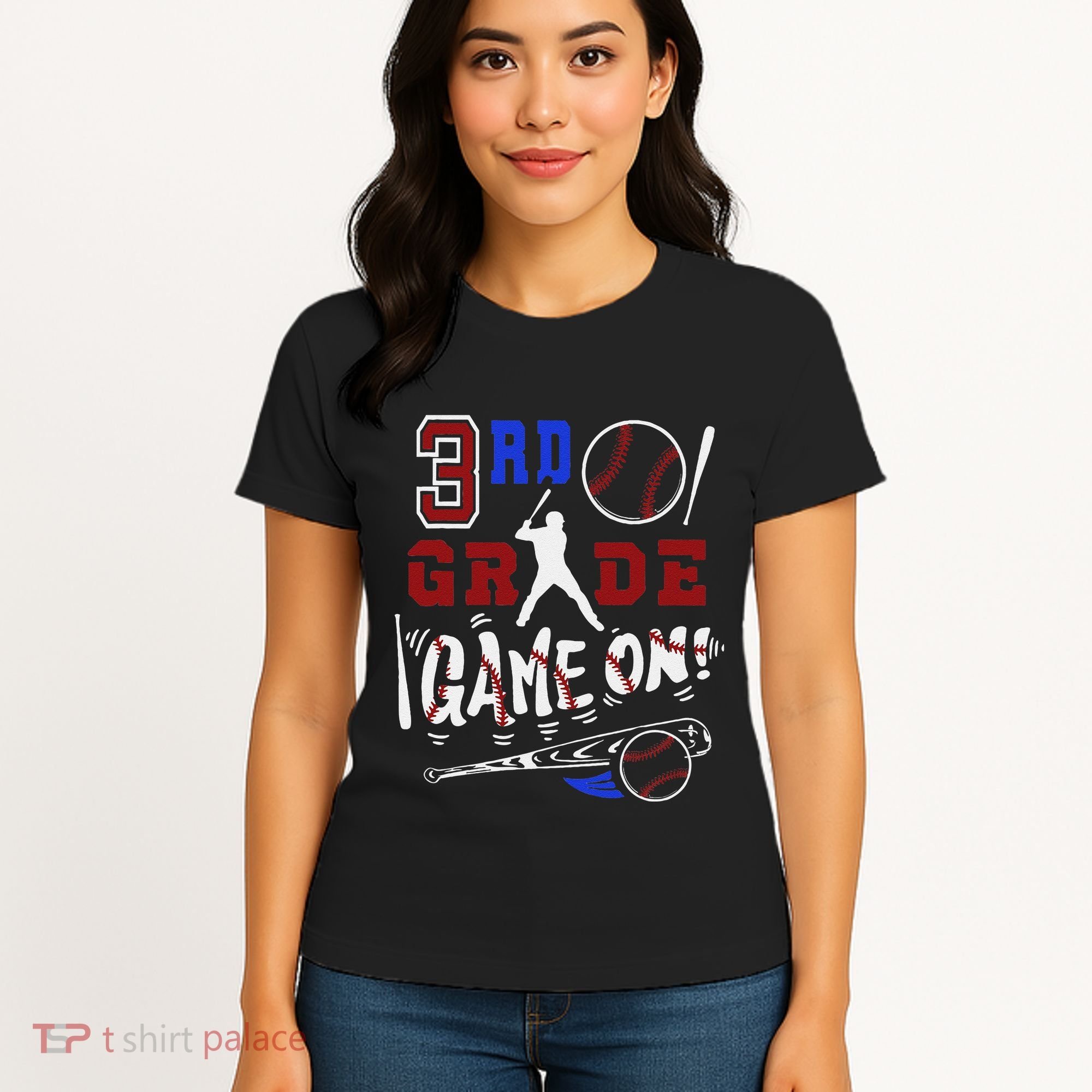 Funny Back To School Baseball Third Grade 3rd Grade Gift Women's T-Shirt