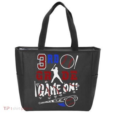 Funny Back To School Baseball Third Grade 3rd Grade Gift Tote Bag