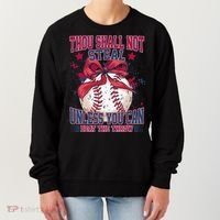 Funny Baseball Thou Shall Not Steal Women's Sweatshirt thumb 0