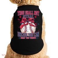 Funny Baseball Thou Shall Not Steal Doggie Tank thumb 0