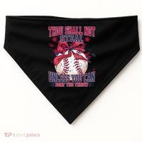Funny Baseball Thou Shall Not Steal USA-Made Doggie Bandana thumb 0