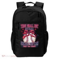 Funny Baseball Thou Shall Not Steal Backpack thumb 0