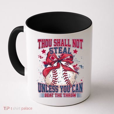 Funny Baseball Thou Shall Not Steal Coffee Mug