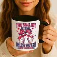 Funny Baseball Thou Shall Not Steal Coffee Mug thumb 3