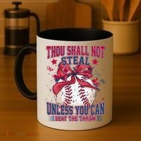 Funny Baseball Thou Shall Not Steal Coffee Mug thumb 4