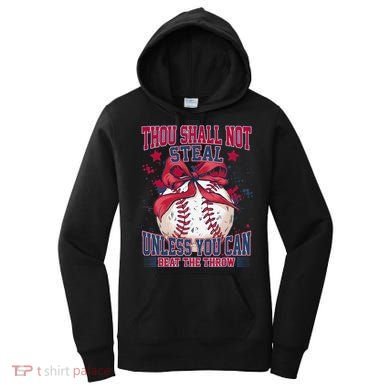 Funny Baseball Thou Shall Not Steal Women's Hoodie