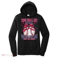 Funny Baseball Thou Shall Not Steal Women's Hoodie thumb 0