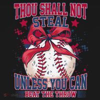 Funny Baseball Thou Shall Not Steal Women's Hoodie thumb 2